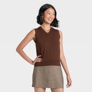 a new day Brown Sleeveless Top